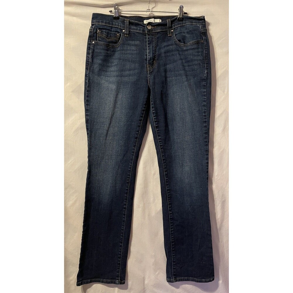 Levi's 505 Women's Straight Leg Dark Indigo Pocket Flap Denim Jeans 10M Y2K 90's